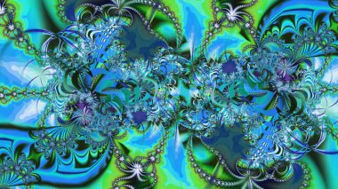 3d soyut bilgisayar üretilmiş fraktal dizayn. Fraktal hiç bitmeyen bir desen. Fraktallar, farklı ölçeklerde kendine benzeyen sonsuz derecede karmaşık desenlerdir.