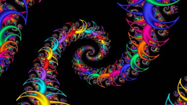 3d soyut bilgisayar üretilmiş fraktal dizayn. Fraktal hiç bitmeyen bir desen. Fraktallar, farklı ölçeklerde kendine benzeyen sonsuz derecede karmaşık desenlerdir.