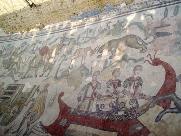 Tour na Sicília, Itália. Mosaicos . — Fotografia de Stock