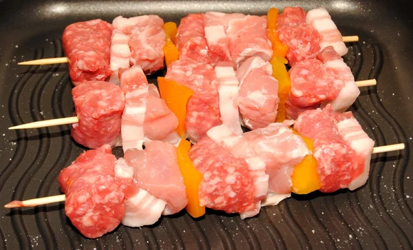 Szaszłyki gotowane na grill — Zdjęcie stockowe
