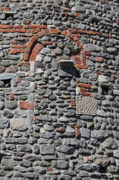 Ruwe stenen muur — Stockfoto