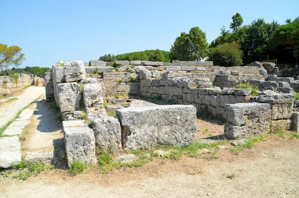 Griekse tempels van paestum — Stockfoto
