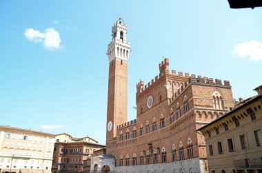 Piazza del campo ayrıntıları, siena, İtalya .