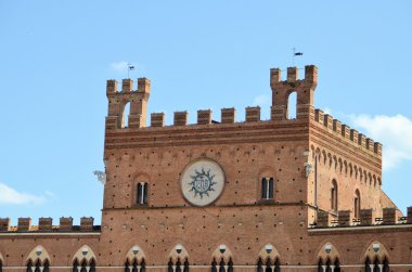 Piazza del campo ayrıntıları, siena, İtalya .