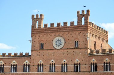 Piazza del campo ayrıntıları, siena, İtalya .