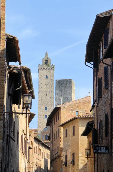 Detaljer om San Gimignano, Toscana Italia – stockfoto
