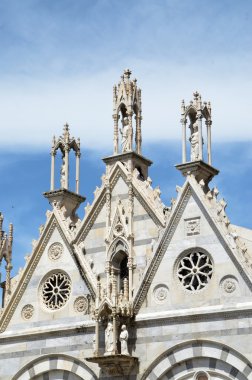 Ayrıntılar santa maria de la spina pisa, Toskana İtalya kilise