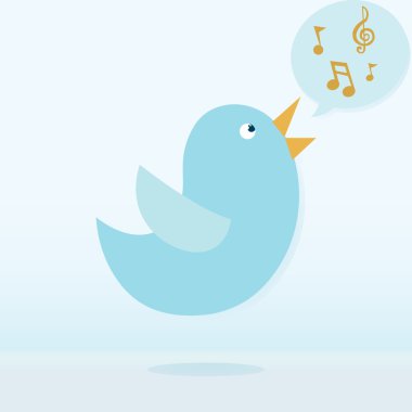 twitter kuş vektör şarkı
