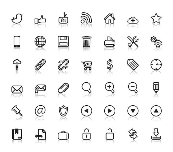 Iconos de la Web Social — Archivo Imágenes Vectoriales