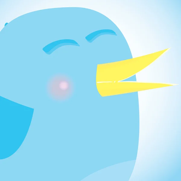 Social network blue bird, konsep media . - Stok Vektor