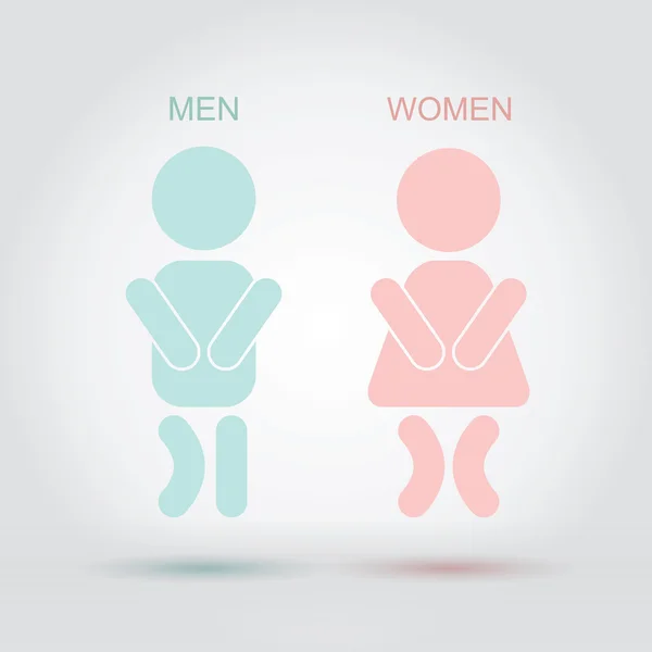 Mannen vrouwen badkamer — Stockvector