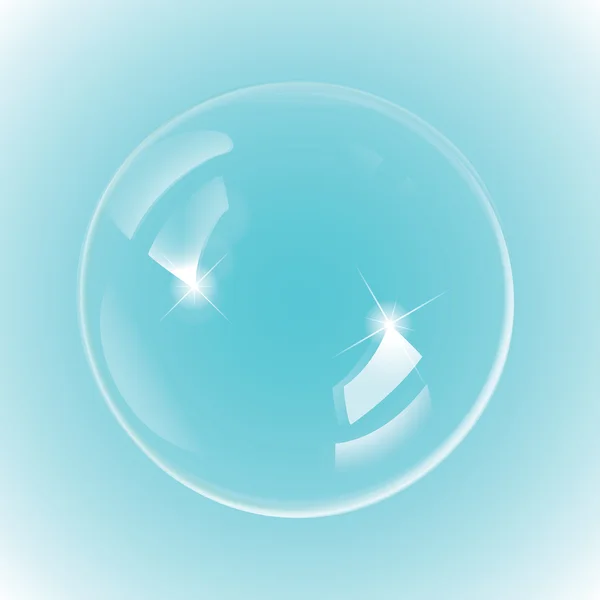 White bubble on blue background — Stock Vector