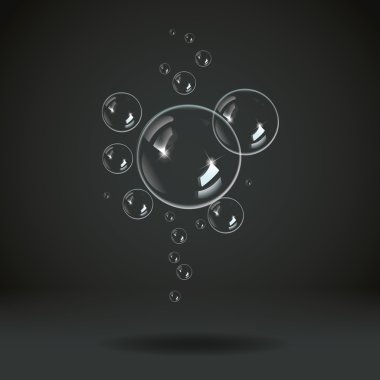 sabun köpüğü siyah mavi zemin