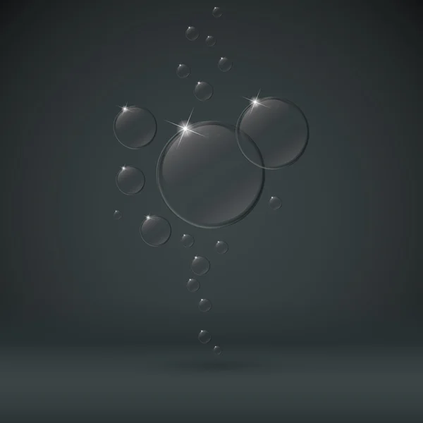 Burbujas sobre un fondo gris — Archivo Imágenes Vectoriales
