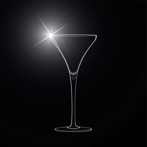 Un vaso Martini. Cóctel. Vector . Ilustración de stock