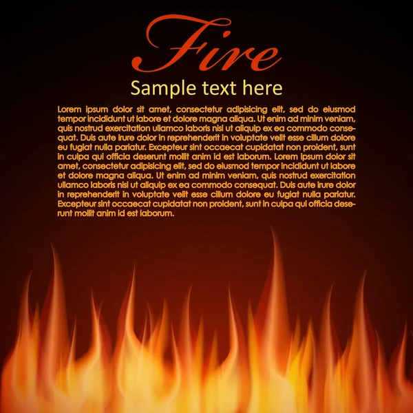 Fire background for your Design — Stock Vector