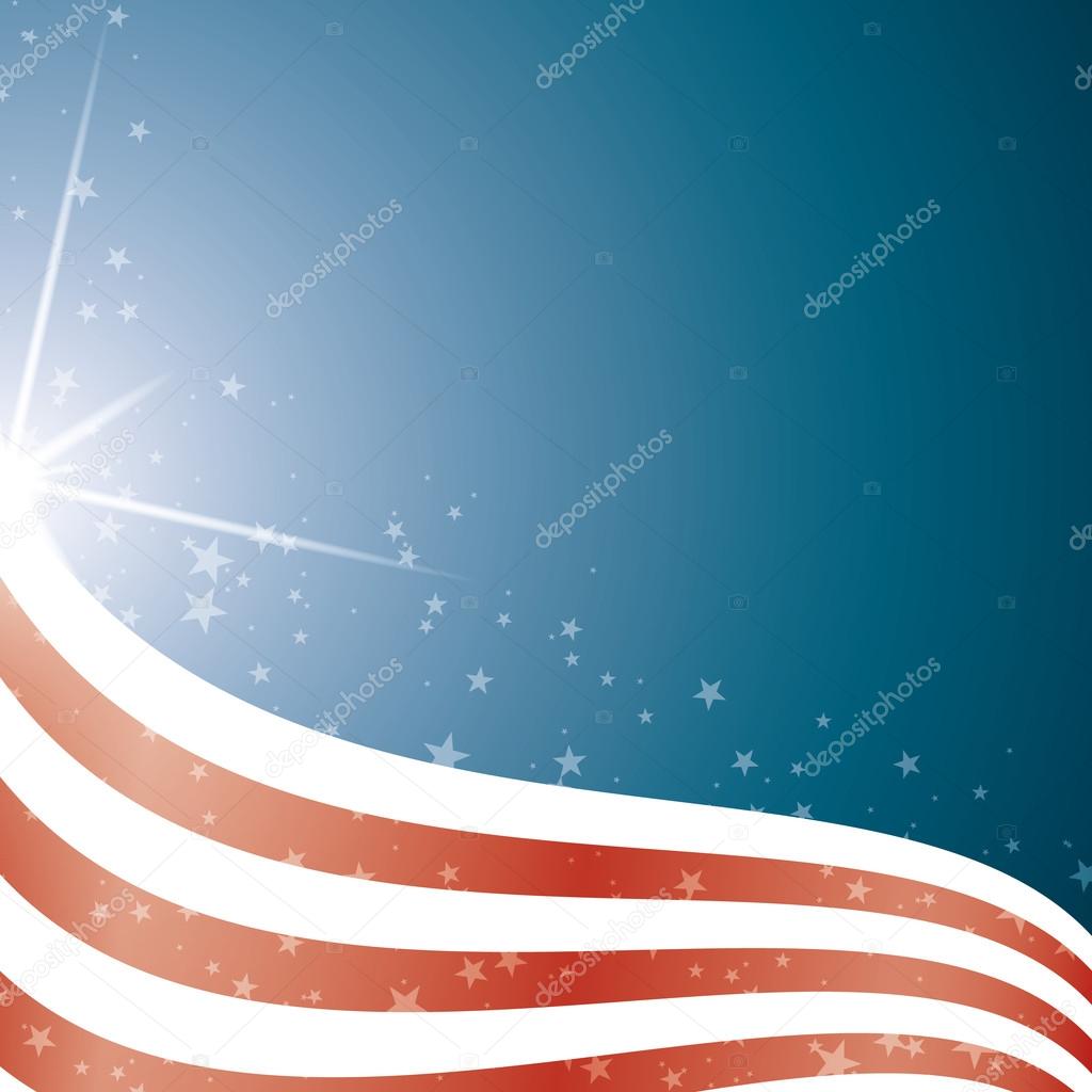American Flag, Vector background stripes and stars