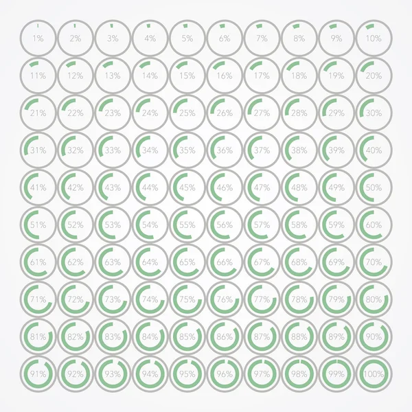 Набір інфографічних відсоткових бульбашок Стокова Ілюстрація