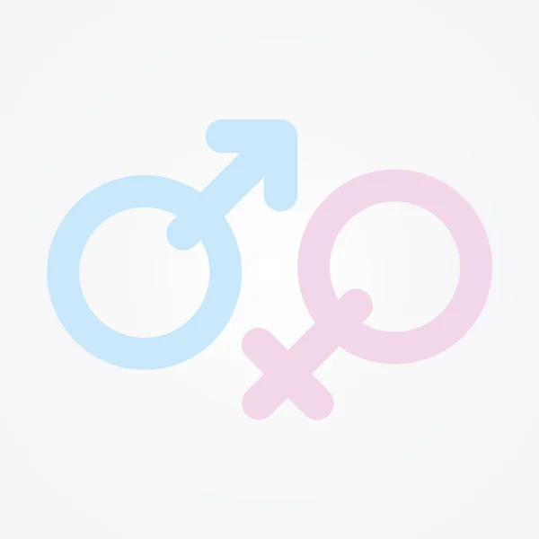 Simboli maschili e femminili — Vettoriale Stock