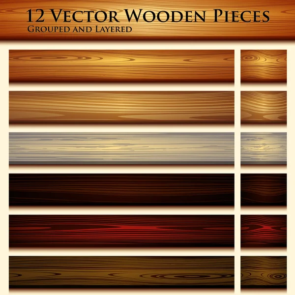 Wooden texture seamless background illustration — Stock Vector