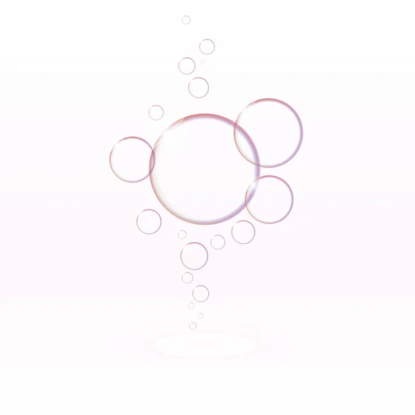 Transparent soap bubbles, eps10 vector — Stock Vector