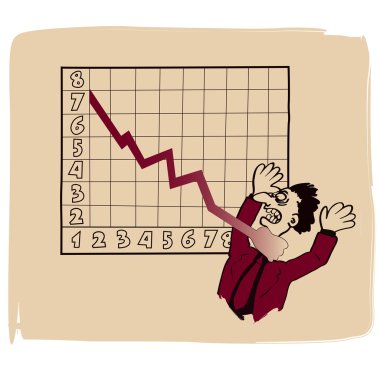 Ne zaman sayıları bir kabus - vektör karikatür oldu