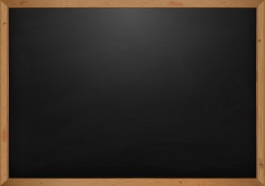 Black Chalkboard With Spot Light And Wooden Frame