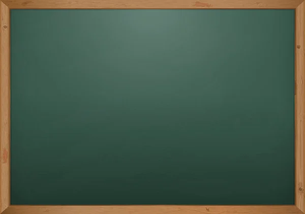 Green Chalkboard With Spot Light And Wooden Frame — Stock Vector