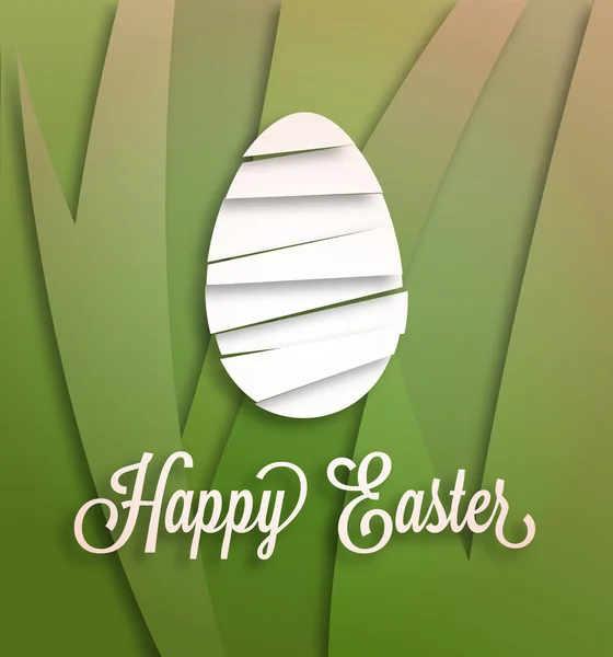 Happy Easter Greetings Card In Paper Cut Style — 图库矢量图片