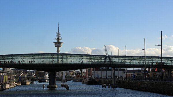 Rotating bridge in Bremerhaven