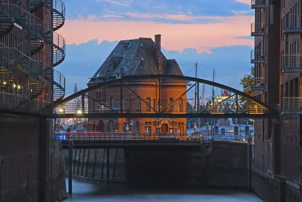 Hamburg warehouse district — Stock Photo, Image