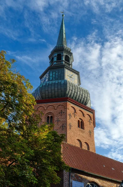 Schöner Alter Kirchturm Der Altstadt Von Stade — Stockfoto