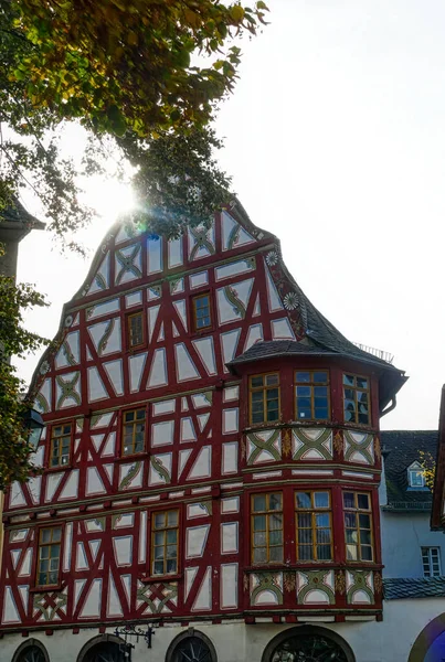 Történelmi Félgerendás Ház Egy Orgonával Limburg Lahn — Stock Fotó