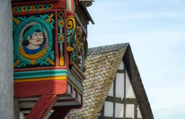 Détail Une Maison Historique Colombages Dans Limbourg Lahn — Photo