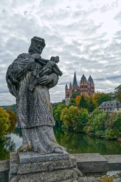 Historyczna Rzeźba Katedra Limburg Lahn — Zdjęcie stockowe