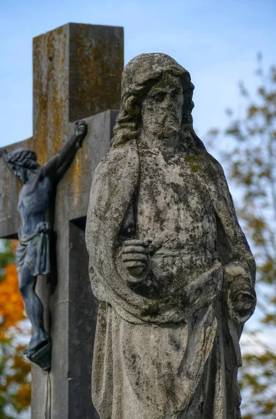 Esculturas Cemitério Histórico Perto Catedral Limburg Lahn — Fotografia de Stock
