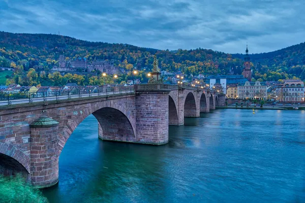 Исторический Мост Гейдельберге — стоковое фото