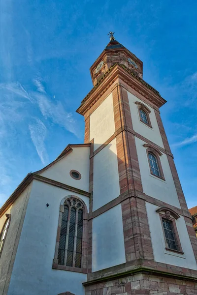 Torre Histórica Igreja Branca Centro Antigo Heidelberg — Fotografia de Stock
