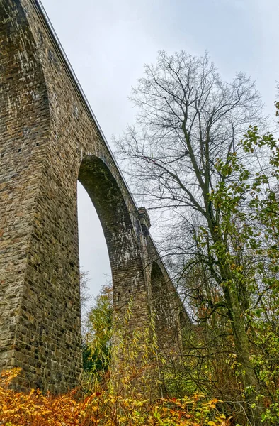 Ponte Storico Nella Valle Rinderbachtal Velbert Germania — Foto Stock
