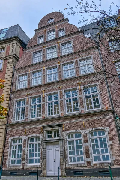 Historisk Fasad Från 1641 Düsseldorfs Historiska Centrum — Stockfoto