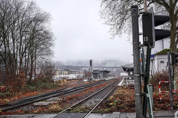 冬のソーアランド地域のアーンズバーグ鉄道駅 — ストック写真