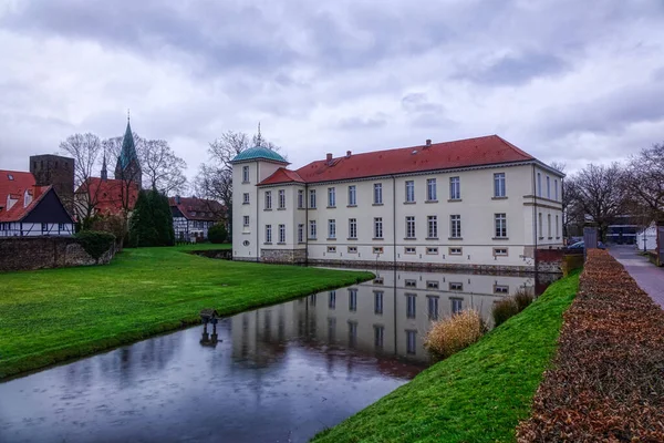 Historický Příkop Hrad Vesnice Westerholtu Herten — Stock fotografie