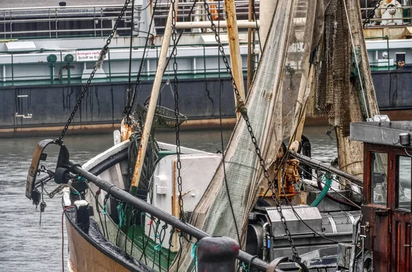 Gammal Fiskebåt Norddeichs Hamn — Stockfoto