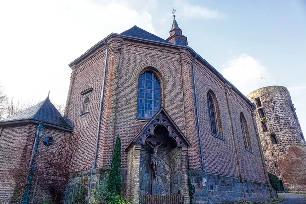 Historical Brick Church Liedberg Korschenbroich — Stock fotografie