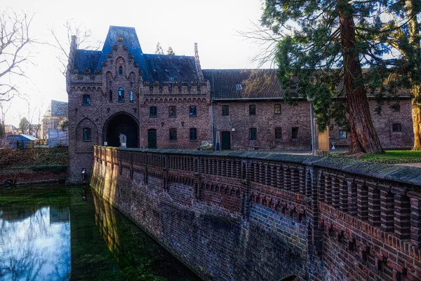 Historical Moated Castle Bergheim Paffendorf — Stock Photo, Image