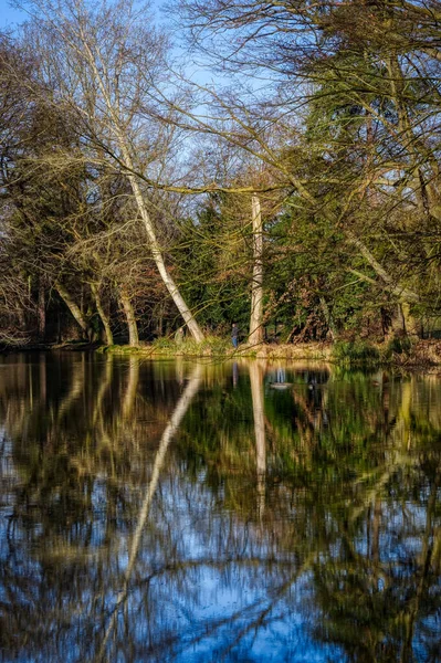 Bergheim, Paffendorf 'taki tarihi bir parkta gölet.