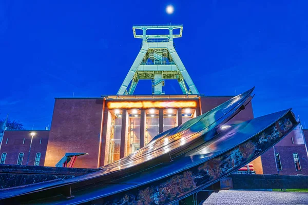 Museo Minero Luminoso Bochum Por Noche — Foto de Stock