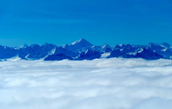 Panoramablick Auf Die Tiroler Alpen Von Der Zugspitze Aus — стокове фото