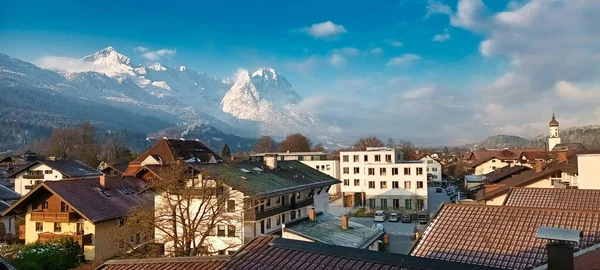 Vista Garmisch Partenkirchen Los Alpes Por Mañana —  Fotos de Stock