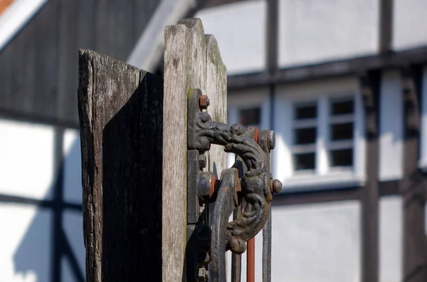 Detalj Historisk Fontän Rheda Wiedenbrcks Historiska Centrum — Stockfoto